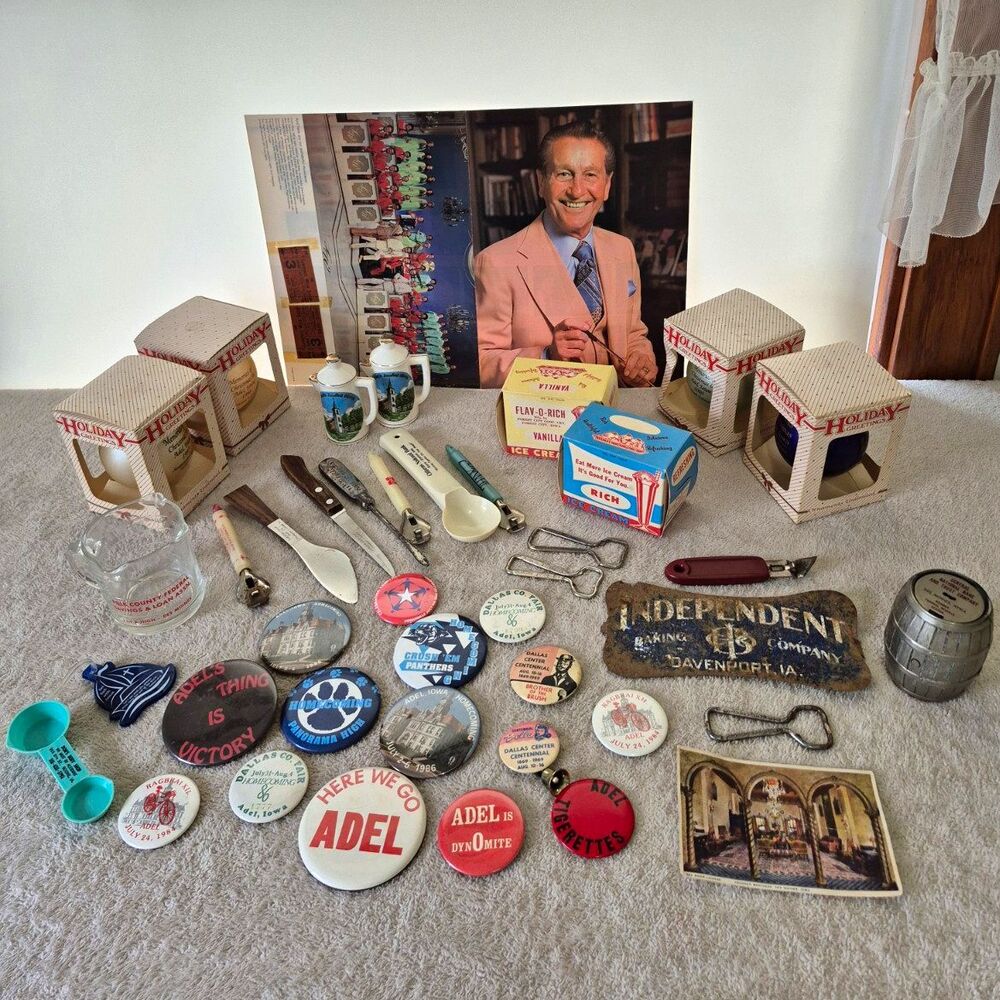 Vintage Iowa Memorabilia Lot Adel RAGBRAI Dallas County Advertising Souvenirs